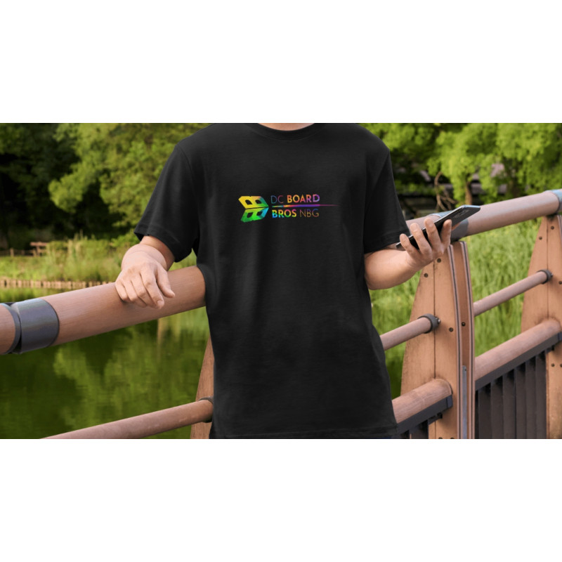 DCBB Basic Shirt black Rainbow